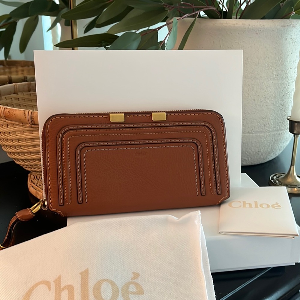 Chloe Marcie Wallet in Tan